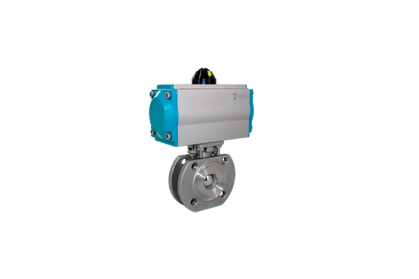 product - Кран шаровый межфланцевый, AISI304 DN15 (1/2"), с двусторонним пневмоприводом AT52D