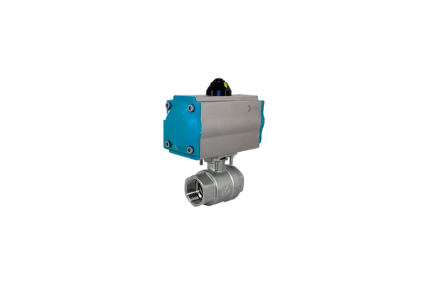 product - Кран шаровый муфтовый (2PC), AISI304 DN25 (1"), с двухсторонним пневмоприводом AT63D