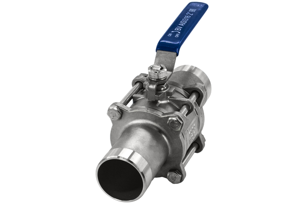 product - Кран шаровый приварной трехсоставной нержавеющий (3PC), AISI316 DN50 (2"), (CF8M), PN40