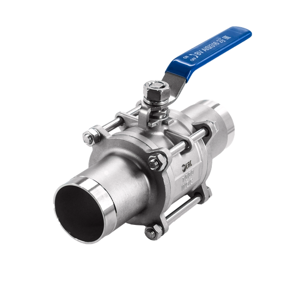 product - Кран шаровый приварной трехсоставной нержавеющий (3PC), AISI316 DN65 (2_1/2"), (CF8M), PN25