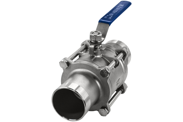 product - Кран шаровый приварной трехсоставной нержавеющий (3PC), AISI316 DN80 (3"), (CF8M), PN25