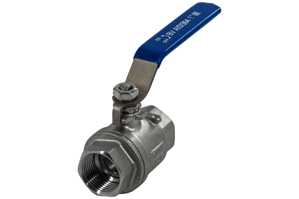 product - Кран шаровый муфтовый двусоставной нержавеющий (2PC), AISI316 DN25 (1"), (CF8M), PN64