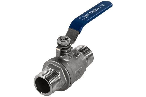 product - Кран шаровый муфтовый двусоставной НР/НР нержавеющий (2PC), AISI304 DN25 (1"), (CF8), PN63