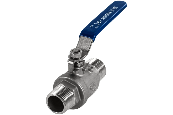 product - Кран шаровый муфтовый двусоставной НР/НР нержавеющий (2PC), AISI304 DN20 (3/4"), (CF8), PN63