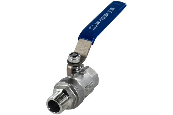 product - Кран шаровый муфтовый двусоставной ВР/НР нержавеющий (2PC), AISI304 DN15 (1/2"), (CF8), PN64