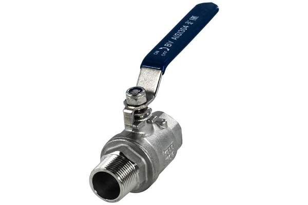 product - Кран шаровый муфтовый двусоставной ВР/НР нержавеющий (2PC), AISI304 DN20 (3/4"), (CF8), PN64