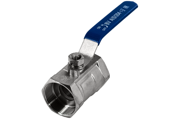 product - Кран шаровый муфтовый стандартнопроходной нержавеющий (1PC), AISI304 DN40 (1_1/2"), (CF8), PN40