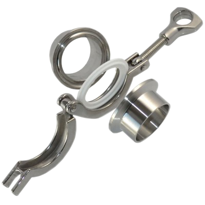 product - Clamp соединение в сборе DIN 32676, Silicon, AISI 304, DN32 (34мм)