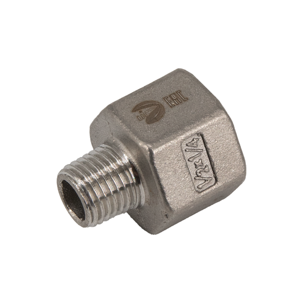product - Футорка обратная нержавеющая, AISI304 DN15 x DN 8 (1/2" x 1/4"), (CF8), PN16