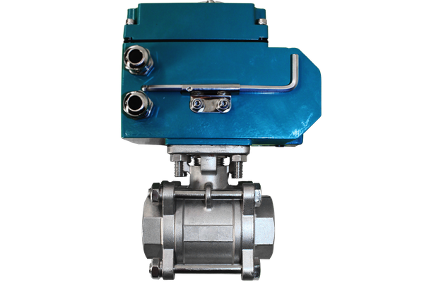 product - Кран шаровый муфтовый (3PC), AISI304 DN20 (3/4"), с электроприводом AC 220V (С-03)
