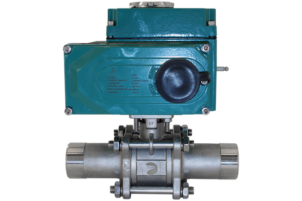 product - Кран шаровый приварной, AISI304 DN25 (1"), с электроприводом AC 24V (C-03)