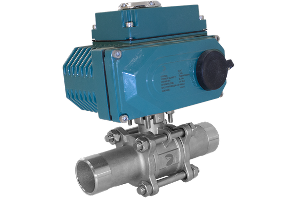 product - Кран шаровый приварной, AISI304 DN25 (1"), с электроприводом AC 220V (C-03)