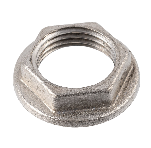product - Контргайка 6-гранная с упором латунная никелированная, DN15 (1/2"), PN40