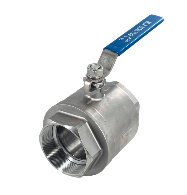 product - Кран шаровый муфтовый двусоставной нержавеющий (2PC), AISI304 DN 100 (4"), (CF8), PN16