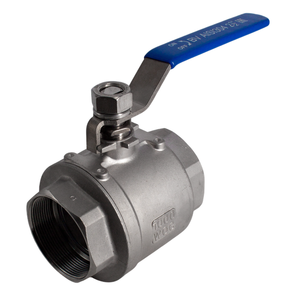 product - Кран шаровый муфтовый двусоставной нержавеющий (2PC), AISI304 DN65 (2_1/2"), (CF8), PN25