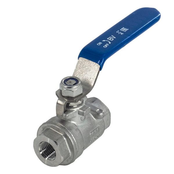 product - Кран шаровый муфтовый двусоставной нержавеющий (2PC), AISI304 DN 8 (1/4"), (CF8), PN64
