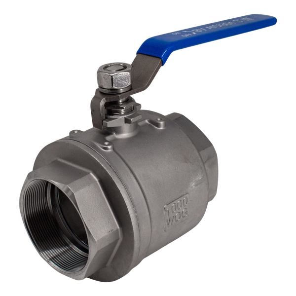 product - Кран шаровый муфтовый двусоставной нержавеющий (2PC), AISI304 DN80 (3"), (CF8), PN25