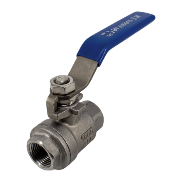 product - Кран шаровый муфтовый двусоставной нержавеющий (2PC), AISI316 DN10 (3/8"), (CF8M), PN64