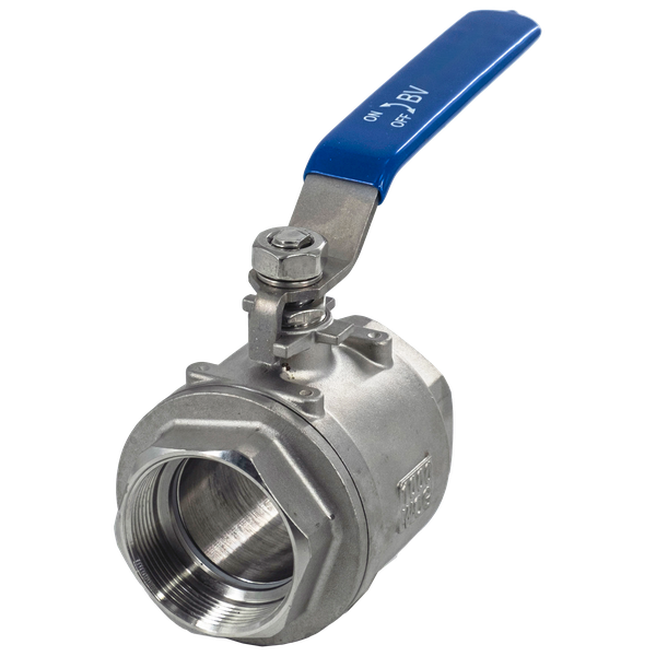 product - Кран шаровый муфтовый двусоставной нержавеющий (2PC), AISI316 DN50 (2"), (CF8M), PN40