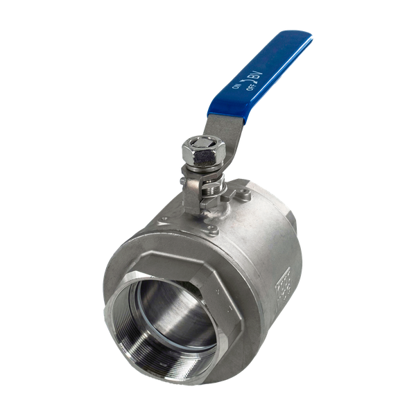 product - Кран шаровый муфтовый двусоставной нержавеющий (2PC), AISI316 DN80 (3"), (CF8M), PN25