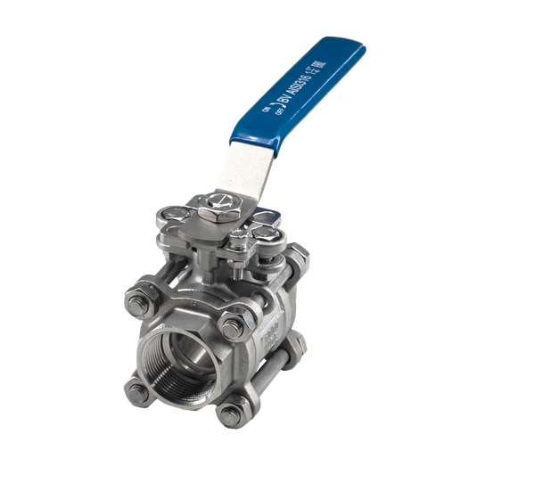 product - Кран шаровый муфтовый под привод нержавеющий (3PC), AISI316 DN32 (1_1/4"), (CF8M), PN64