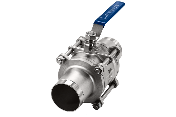 product - Кран шаровый приварной трехсоставной нержавеющий (3PC), AISI304 DN80 (3"), (CF8), PN25
