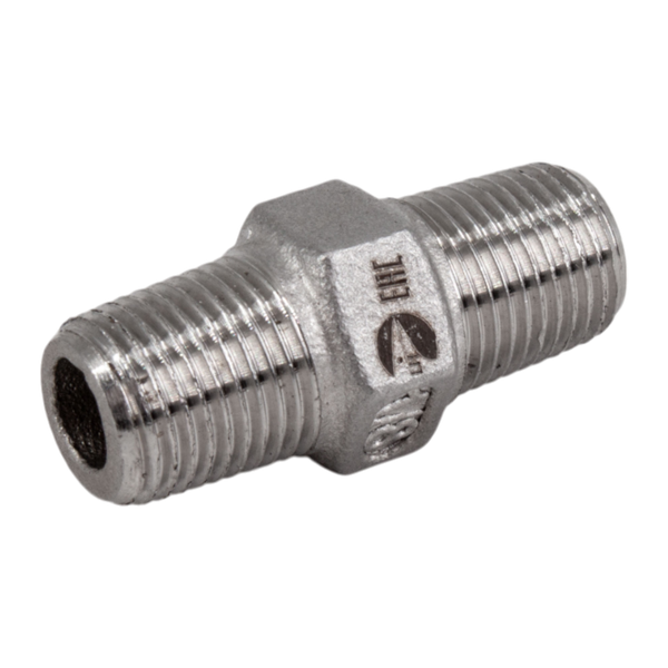 product - Ниппель резьбовой нержавеющий, AISI304 DN 6 (1/8"), (CF8), PN16