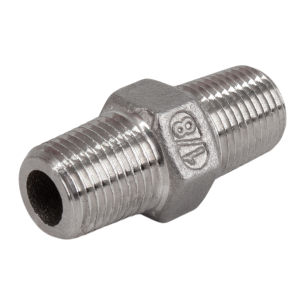 product - Ниппель резьбовой нержавеющий, AISI316 DN 6 (1/8"), (CF8M), PN16