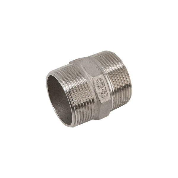 product - Ниппель резьбовой нержавеющий, AISI304 DN40 (1_1/2"), (CF8), PN16