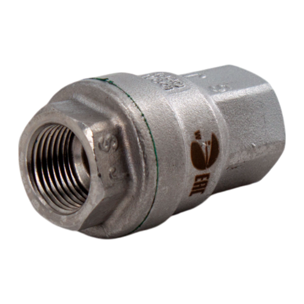 product - Обратный клапан муфтовый прямой нержавеющий, AISI304 DN10 (3/8"), (CF8), PN64