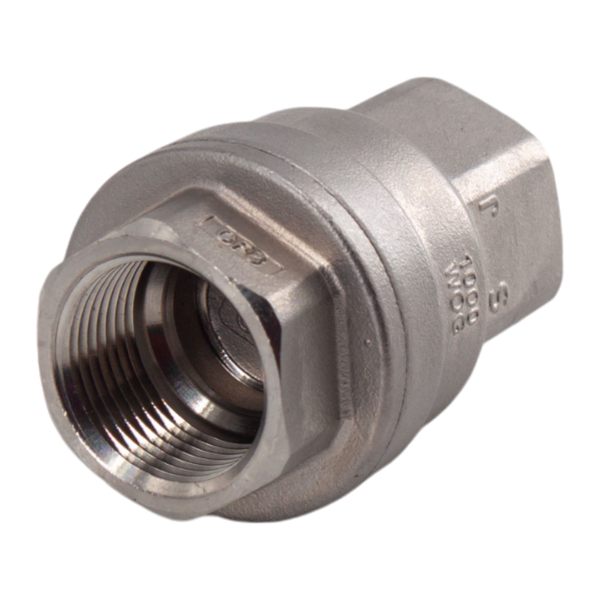 product - Обратный клапан муфтовый прямой нержавеющий, AISI304 DN20 (3/4"), (CF8), PN64