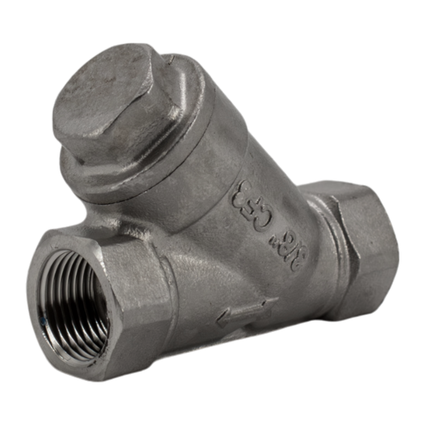 product - Обратный клапан муфтовый Y-тип нержавеющий, AISI304 DN10 (3/8"), (CF8), PN64