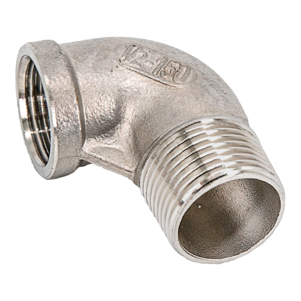 product - Отвод резьбовой вр/нр нержавеющий, AISI304 DN15 (1/2"), (CF8), PN16