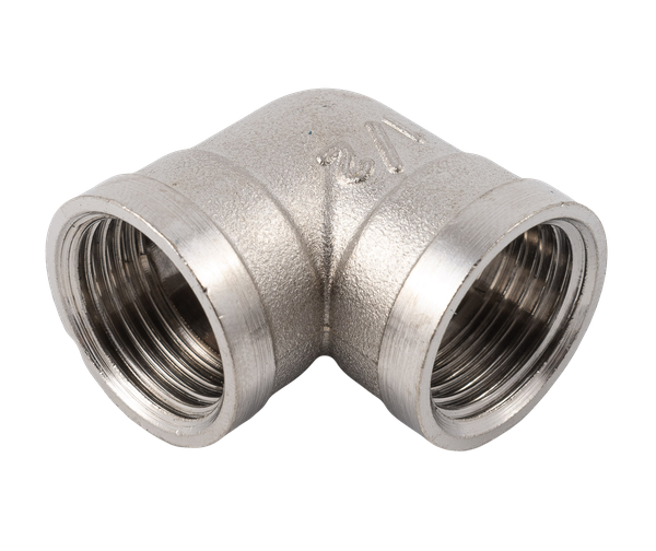 product - Уголок резьбовой вр/вр латунный никелированный, DN15 (1/2"), PN40