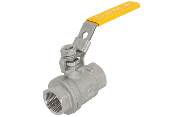 product - Кран шаровый муфтовый двусоставной с фиксатором нержавеющий (2PCY), AISI304 DN20